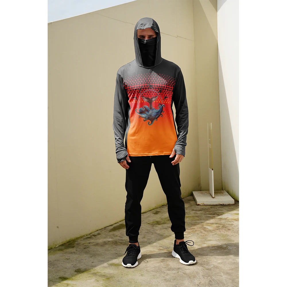 Fishing Hoodie - Fishing Shirts Men Sun Protection Hoodie