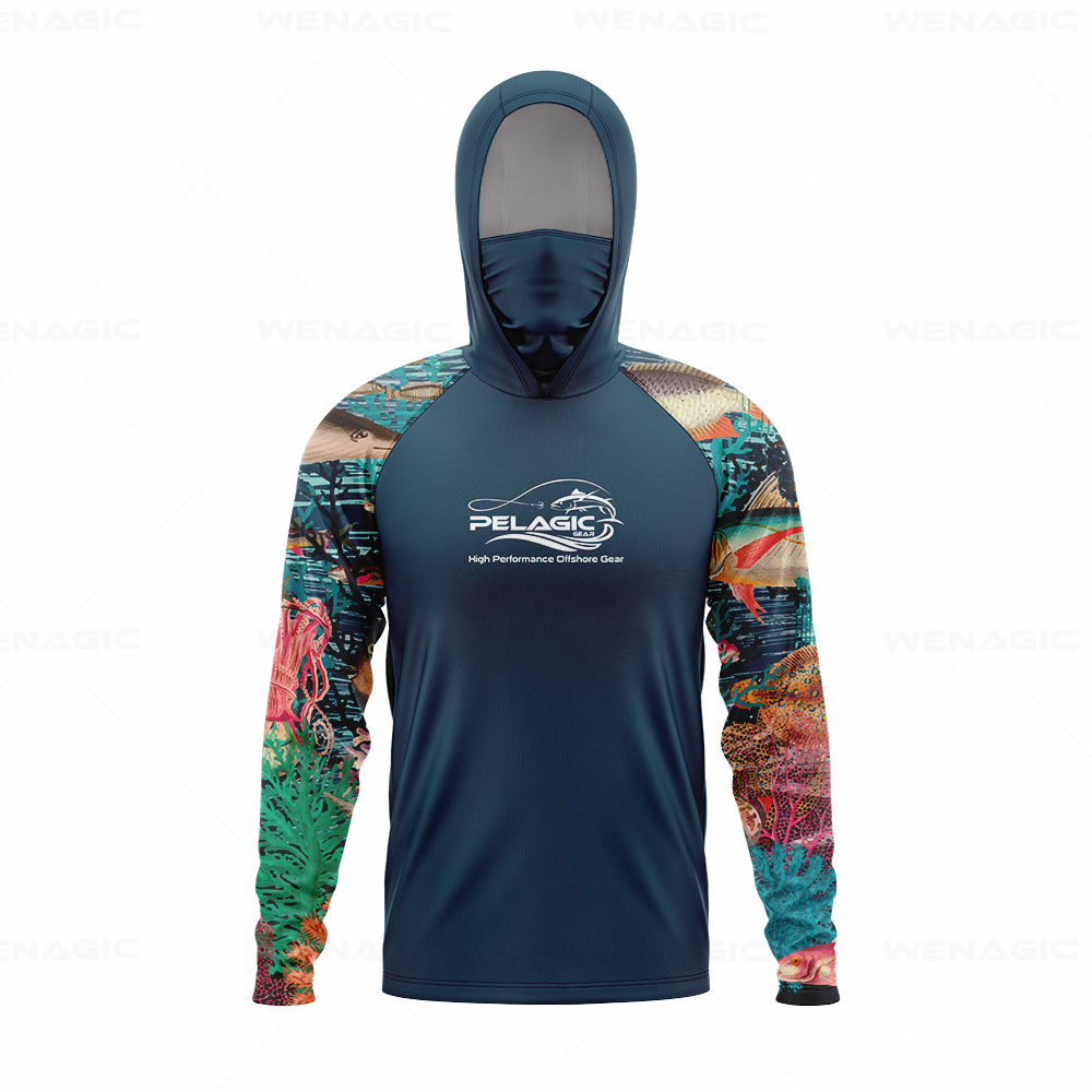 pelagic gear Men Hood Fishing  - đánh giá và giá Fishing Shirt Uv Protection