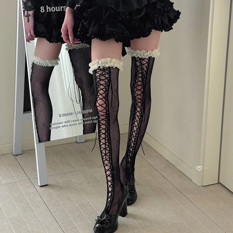 Shibuya Hot Girl Dark Lace Str - đánh giá và giá Fishing Socks