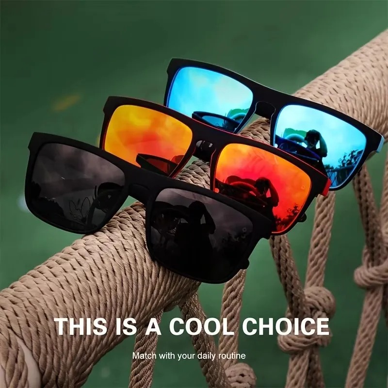 Fashion Vintage Square Polariz - đánh giá và giá Fishing Sunglasses Polarized